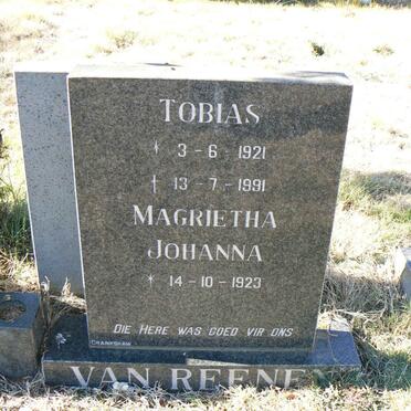 REENEN Tobias, van 1921-1991 &amp; Magrietha Johanna 1923-
