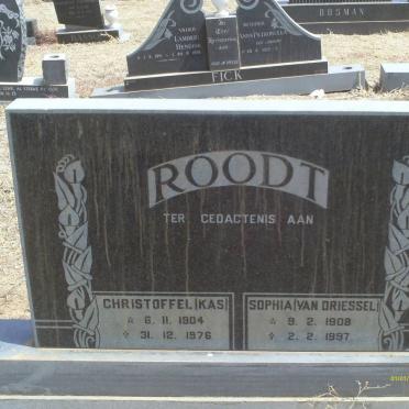 ROODT Christoffel 1904-1976 &amp; Sophia VAN DRIESSEL 1908-1997
