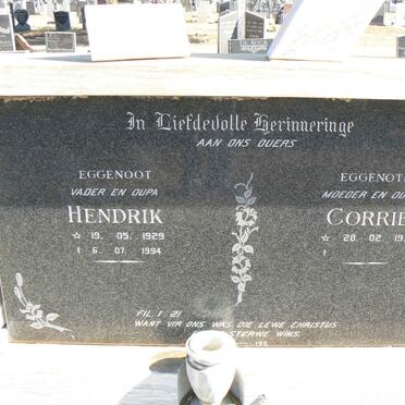 ROODT Hendrik 1929-1994 &amp; Corrie 1932- :: DROTSKIE Hannes 1948-1991
