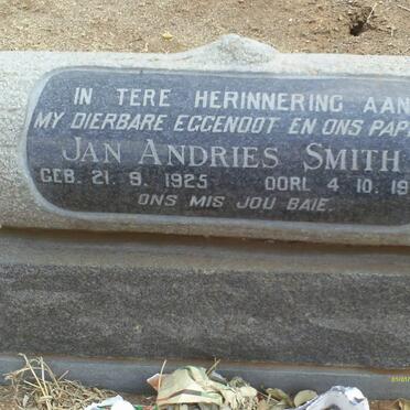 SMITH Jan Andries 1925-1974