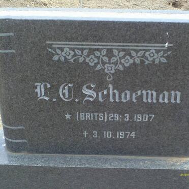 SCHOEMAN L.C. nee BRITS 1907-1974