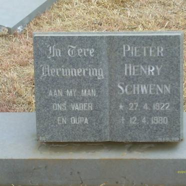 SCHWENN Pieter Henry 1922-1980