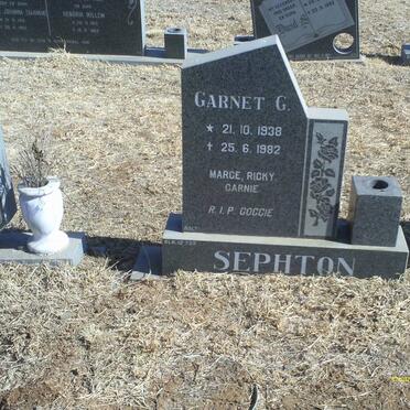 SEPHTON Garnet G. 1938-1982