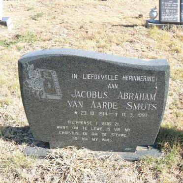 SMUTS Jacobus Abraham Van Aarde 1914-1997