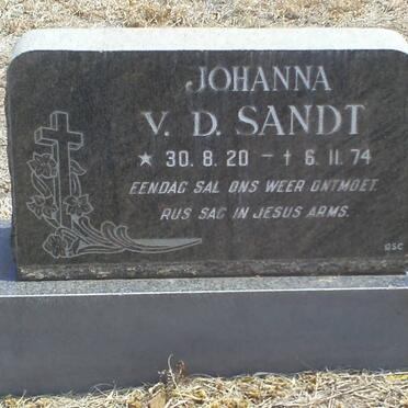 SANDT Johanna, v.d. 1920-1974