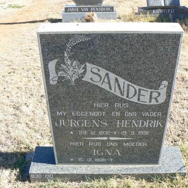 SANDER Jurgens Hendrik 1932-1991 &amp; Igna 1938-