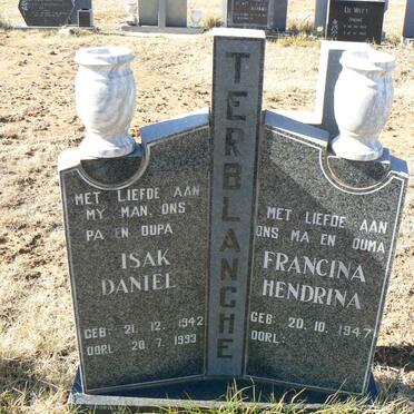 TERBLANCHE Isak Daniel 1942-1993 &amp; Francina Hendrina 1947-