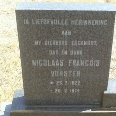 VORSTER Nicolaas Francois 1922-1974