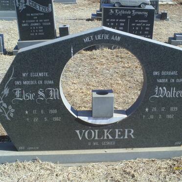 VOLKER Walter 1899-1982 &amp; Elsie S.M. 1908-1982