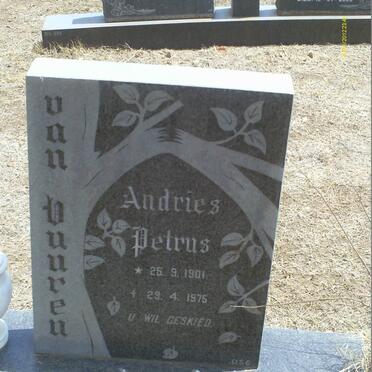 VUUREN Andries Petrus, van 1901-1975