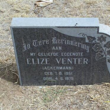 VENTER Elize nee ACKERMANN 1951-1979