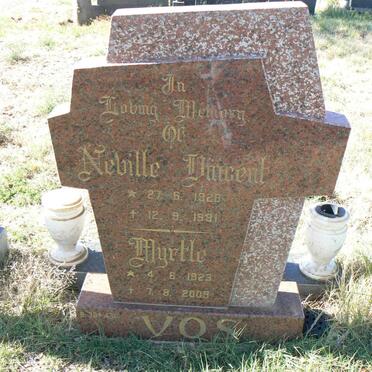 VOS Neville Vincent 1926-1991 &amp; Myrtle 1923-2009