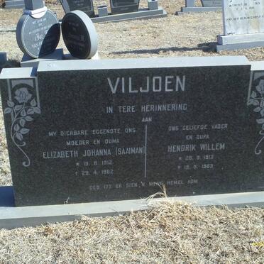 VILJOEN Hendrik Willem 1913-1983 &amp; Elizabeth Johanna SAAIMAN 1912-1982