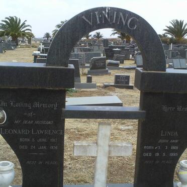 VINING Leonard Lawrence 1917-1976 &amp; Linda AMM 1919-1995
