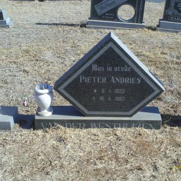 WESTHUIZEN Pieter Andries, van der 1923-1982