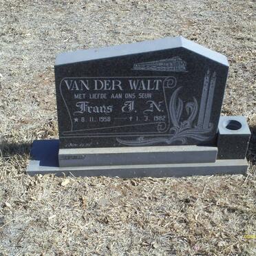 WALT Frans J.N., van der 1958-1982