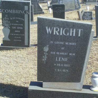 WRIGHT Lenie 1903-1974