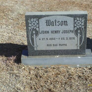 WATSON John Henry Joseph 1893-1976