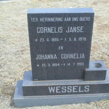 WESSELS Cornelis Janse 1895-1978 &amp; Johanna Cornelia 1894-1983