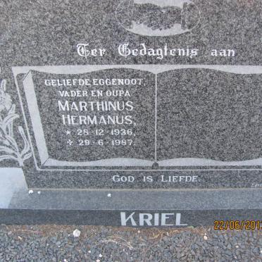 KRIEL Marthinus Hermanus 1935-1987