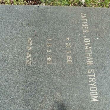 STRYDOM Andries Jonathan 1901-1980
