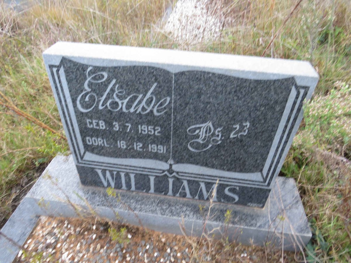 WILLIAMS Elsabe 1952-1991