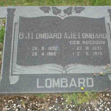 LOMBARD B.J. 1892-1969 &amp; A.J.E. ROSSOUW 1893-1975