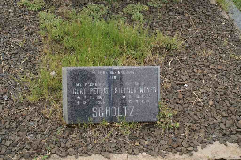 SCHOLTZ Gert Petrus 1905-1986, SCHOLTZ  Stephen Meyer  1832-1985