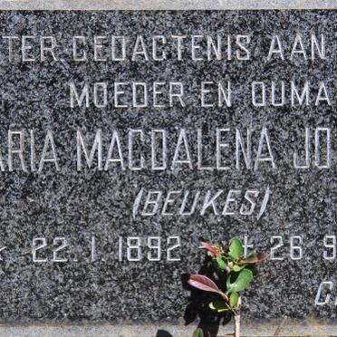 JOUBERT Maria Magdalena nee BEUKES 1892-1970