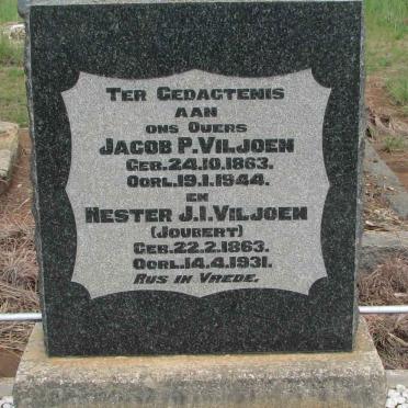 VILJOEN Jacob P. 1863-1944 &amp; Hester J.I. JOUBERT 1863-1931