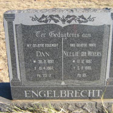 ENGELBRECHT Dan 1897-1967 &amp; Nellie WEYERS 1897-1995