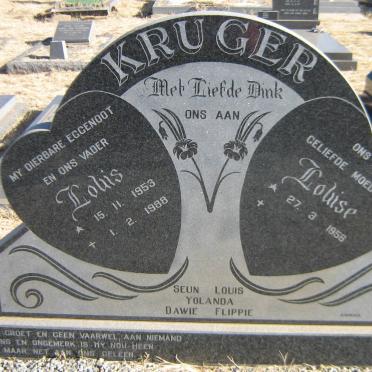 KRUGER Louis 1953-1988 &amp; Louise 1956-