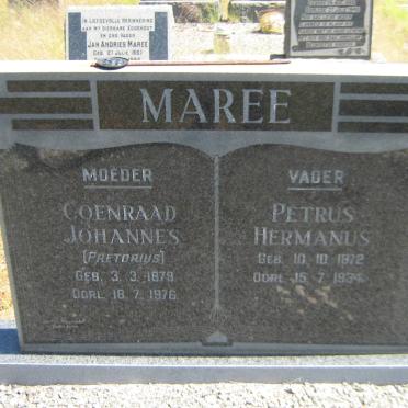 MAREE Petrus Hermanus 1872-1934 &amp; Coenraad Johannes PRETORIUS 1879-1976