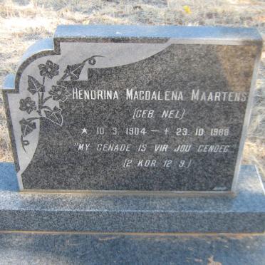 MAARTENS Hendrina Magdalena nee NEL 1904-1988