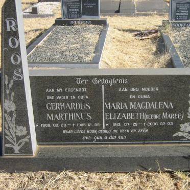 ROOS Gerhardus Marthinus 1909-1985 &amp; Maria Magdalena Elizabeth MAREE 1913-2006