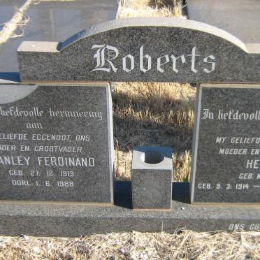 ROBERTS Stanley Ferdinand 1913-1988 &amp; Hettie MULLER 1914-1978