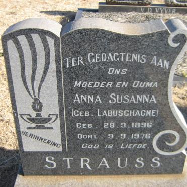 STRAUSS Anna Susanna nee LABUSCHAGNE 1896-1976