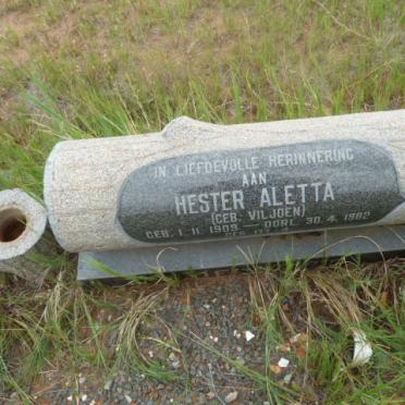 ? Hester Aletta nee VILJOEN 1909-1982