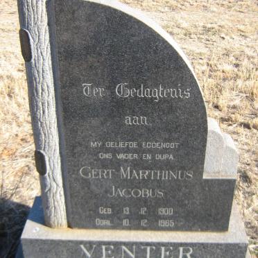 VENTER Gert Marthinus Jacobus 1900-1965