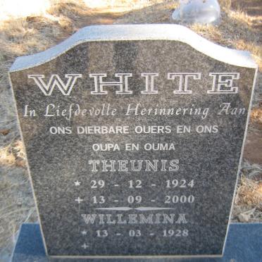 WHITE Theunis 1924-2000 &amp; Willemina 1928-