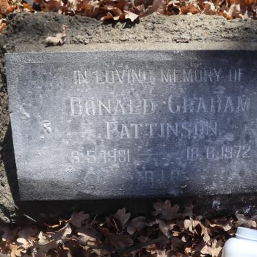 PATTINSON Donald Graham 1931-1972