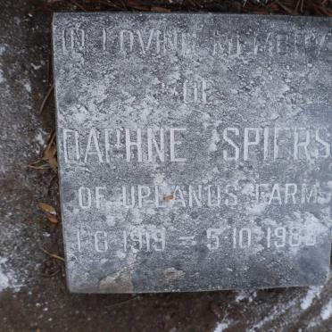 SPIERS Daphne 1919-1988