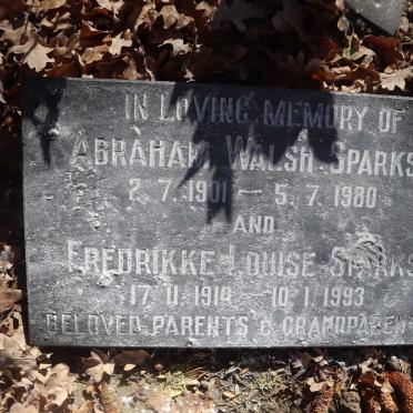 SPARKS Abraham Walsh 1901-1980 & Fredrikke Louise 191?-1993 