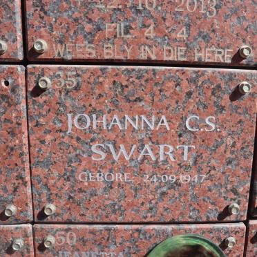 SWART Johanna C.S. 1947-