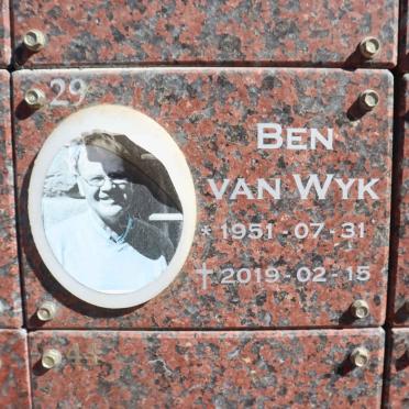 WYK Ben, van 1951-2019