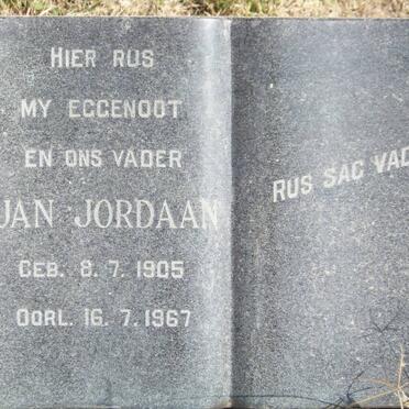 JORDAAN Jan 1905-1967