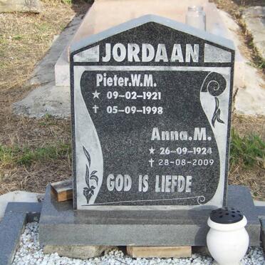 JORDAAN Pieter W.M.1921-1998 &amp; Anna M. 1924-2009