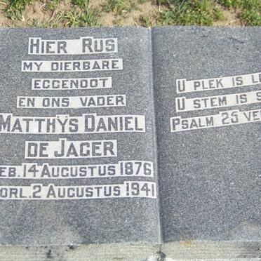 JAGER Matthys Daniel, de 1876-1941