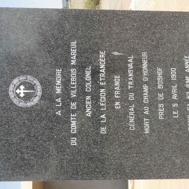 MAREUIL, de VILLEBOIS -1900