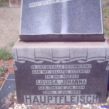 HAUPTFLEISCH Louisa Johanna nee SMIT 1894-1958